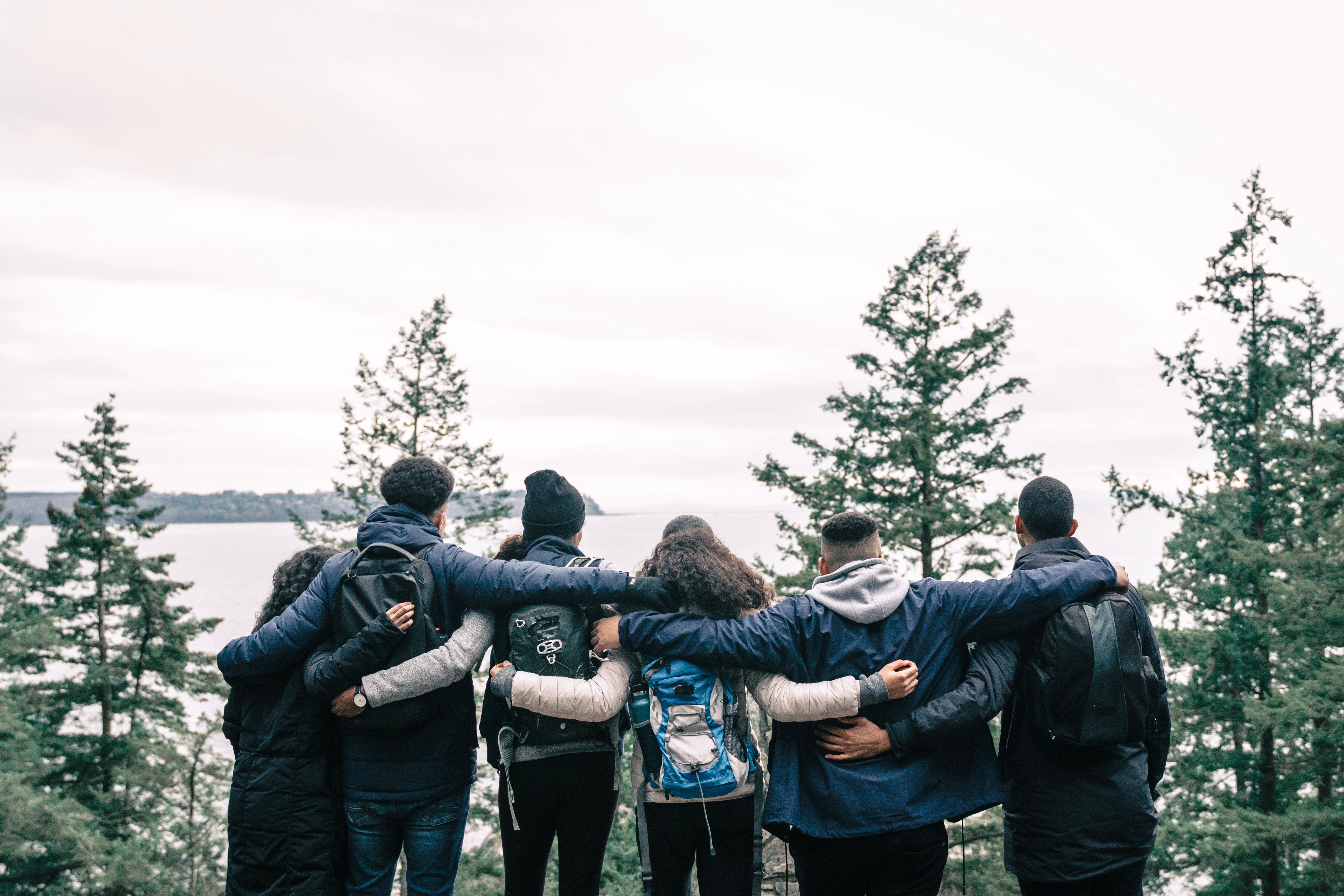 friend group on mountain